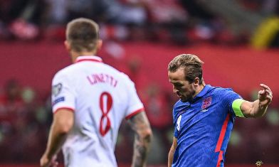 世预赛-凯恩世界波莱万助攻 英格兰1-1遭波兰绝平