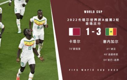 世界杯-塞内加尔3-1战胜卡塔尔 门迪屡神扑迪亚破门