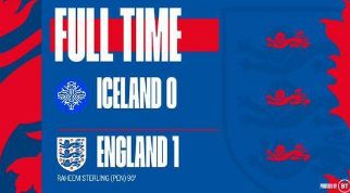 欧国联-斯特林造点并罚入 各罚1人英格兰1-0冰岛