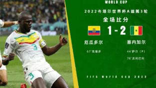 世界杯-库利巴利关键制胜球救主 塞内加尔2-1厄瓜多尔小组第2出线