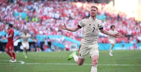 欧洲杯-B组-丁丁传射小阿扎尔破门 比利时2-1胜丹麦出线