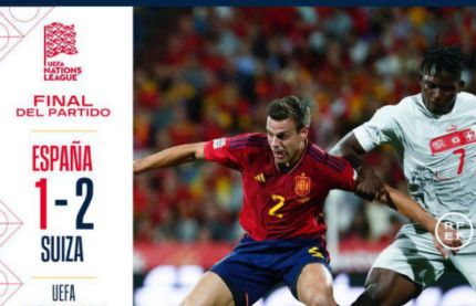 欧国联-西班牙1-2负瑞士 阿坎吉头球破门阿尔巴建功恩博洛制胜