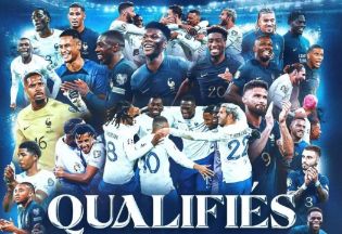 欧预赛-法国2-1战胜荷兰提前2轮出线 6战全胜进13球失1球姆巴佩双响