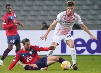 欧联杯-AC米兰1-1闷平里尔 卡斯蒂列霍破僵班巴扳平