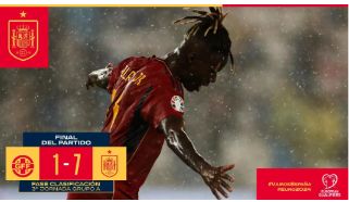 欧预赛-西班牙7-1狂胜格鲁吉亚 亚马尔首秀破门莫拉塔戴帽