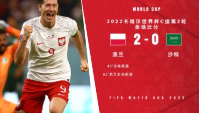 世界杯-波兰2-0战胜沙特 莱万传射&世界杯首球泽林斯基建功