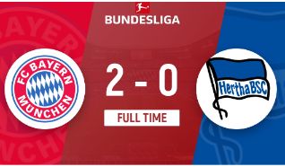 德甲-拜仁2-0完胜赫塔重返榜首 基米希2助攻格纳布里科曼破门