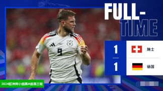 欧洲杯-德国1-1瑞士 德国第一瑞士第二 菲尔克鲁格补时绝平