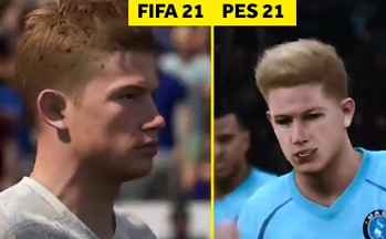 哪家强？！看看FIFA 21vs 实况21球星们的面部比较！